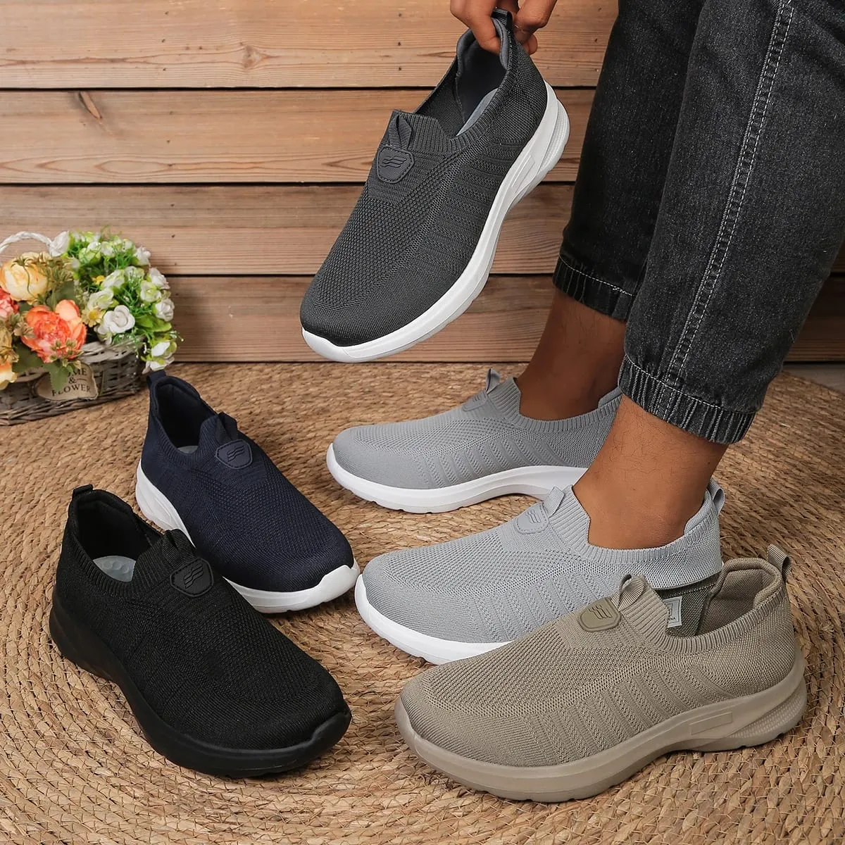 Men Solid EVA Walking Casual Shoes - Soft Light Sole - Perfect Daily Outdoor Footwear Free Shipping Shoe — image 6