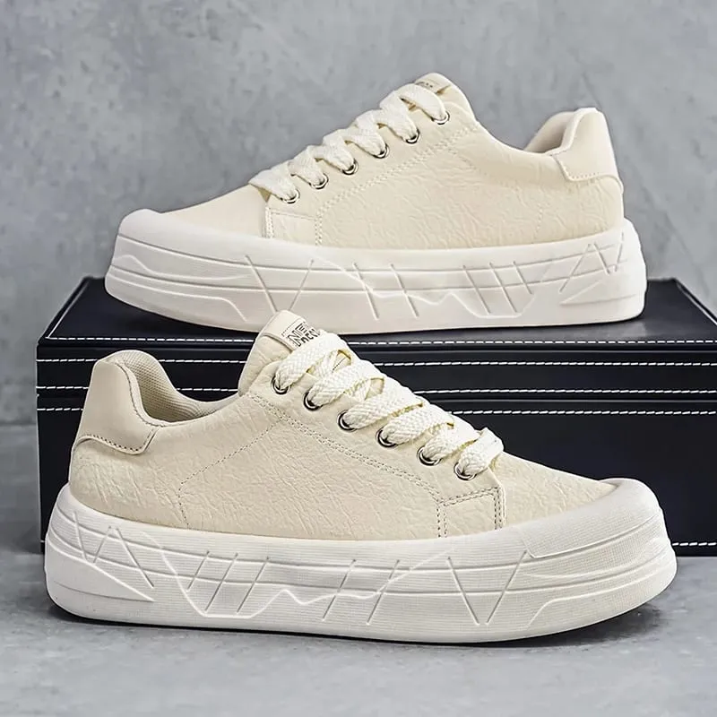 Fall Fashion Men Athletic Shoes Height Increase Wear Resistant Soft Fabric Lining Casual Sneakers for Leisure — image 3