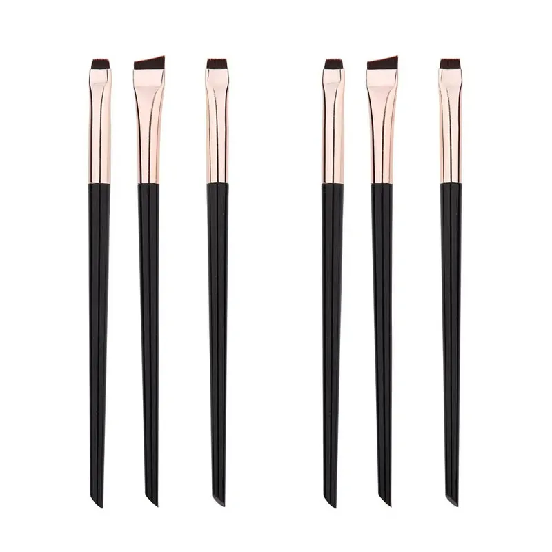 3/6/9/12Pcs Angled Eyeliner Brush Micro-Fine Tip for Brows & Cut Crease Vegan Professional Makeup Brushes — image 13