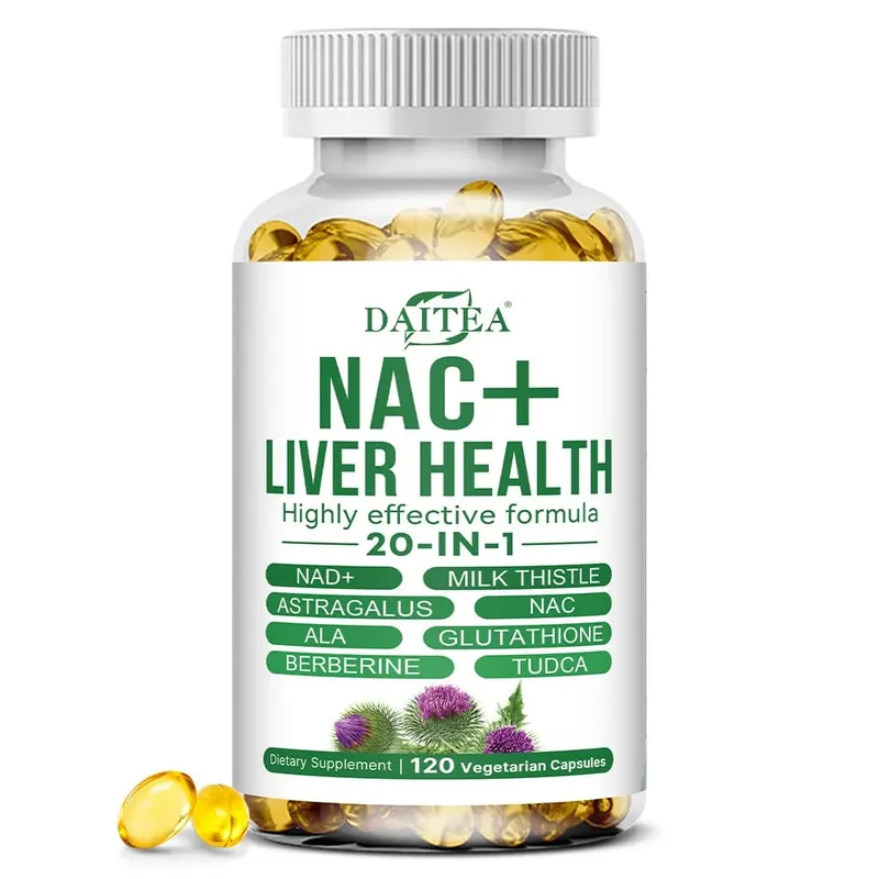 NAC & Milk Thistle Complex Capsules Supports Liver Cleanse & Repair Detox Digestive Health Cellular Health & Immune Wellness