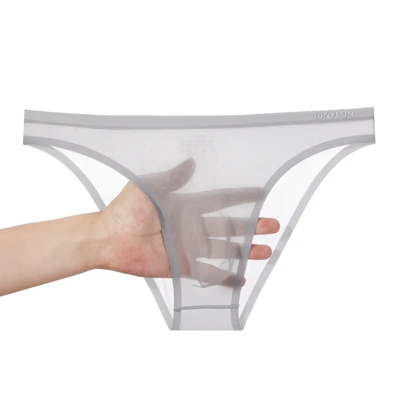 Seamless Quick Drying Men Briefs Underwear Solid Color Ice Silk Ultra-thin Underpants Sexy Breathable 3D Pouch Panties Undies — image 35