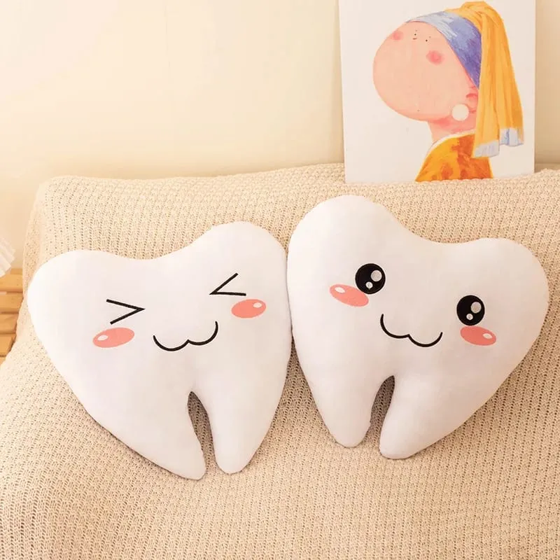 Simulation Lovely Tooth Plush Toys Cute Expression White Teeth Stuffed Soft Pillow Funny Sofa Cushion Gift For Children Gifts — image 6