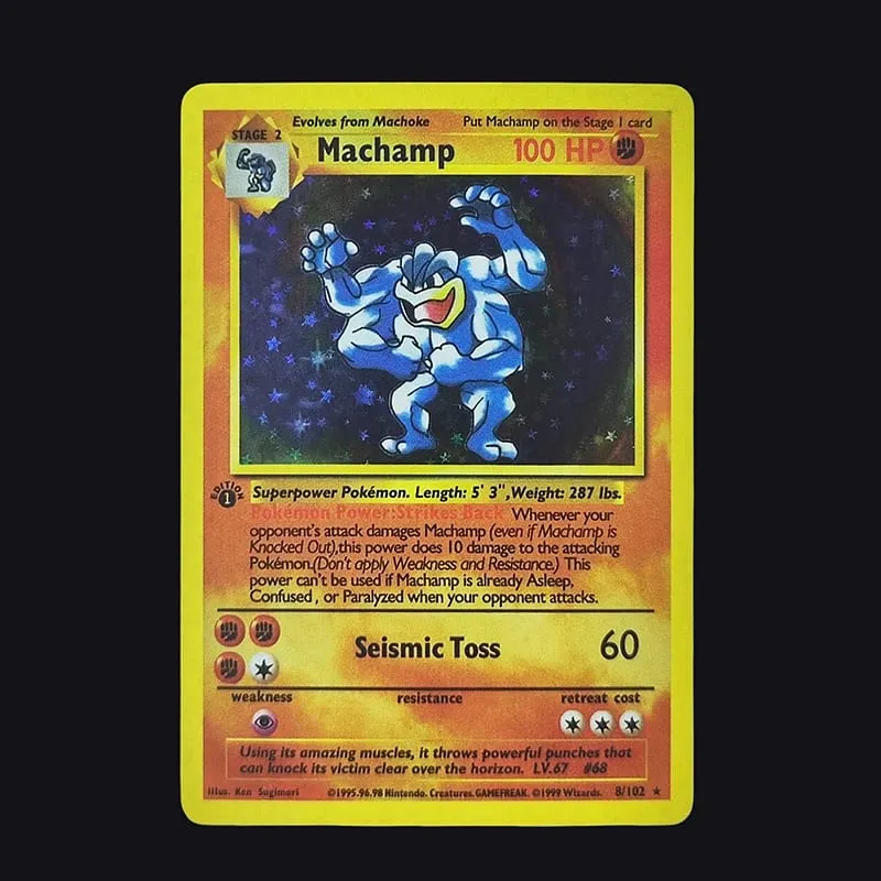 Proxy PKM English GAME 1ST EDITION Charizard Blastoise Venusaur Mewtwo Holo TCG Game Collection Card — image 4