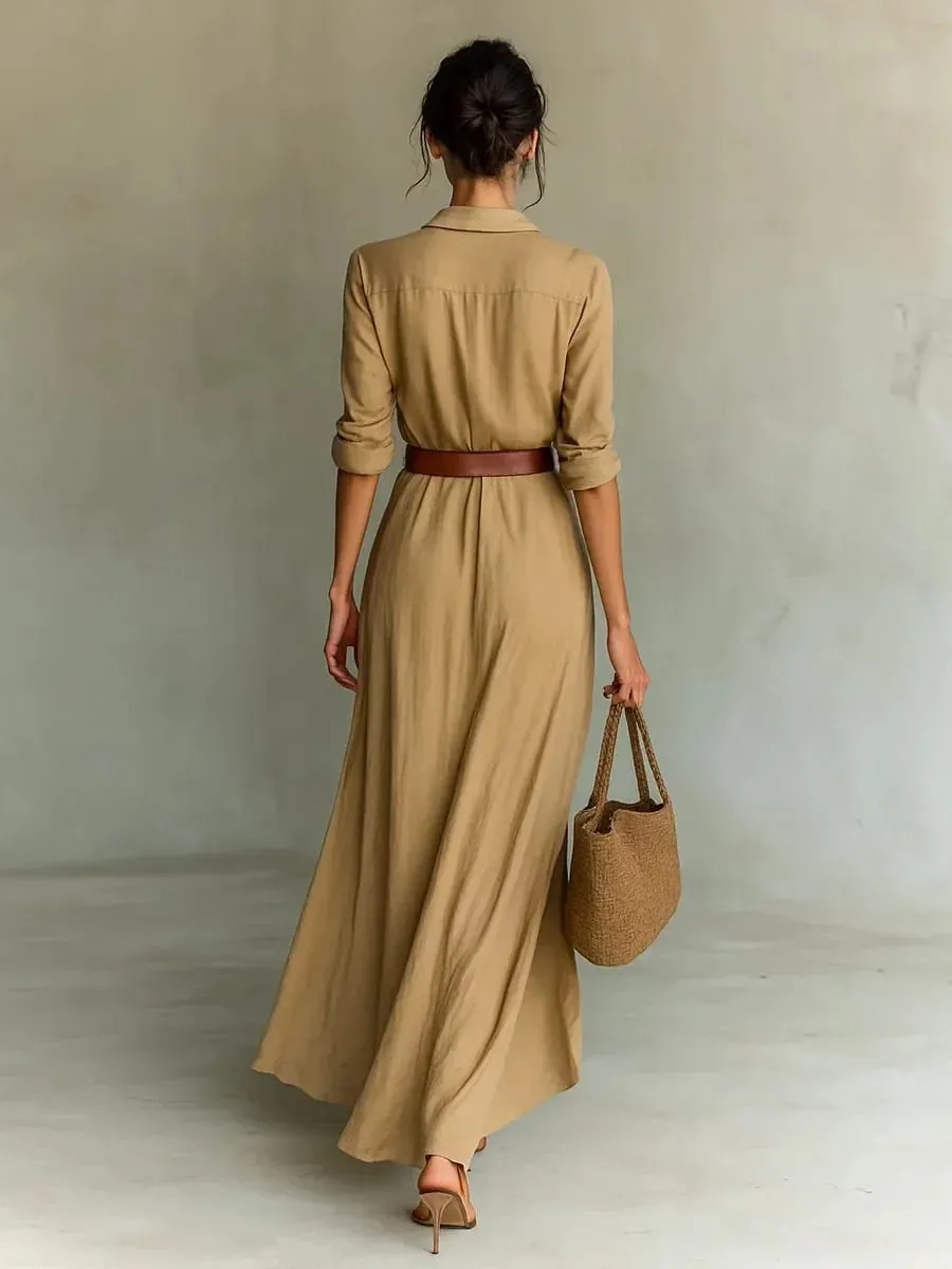 2025 New Autumn Woman Sexy Deep V Neck Hollow Long Dress Elegant Solid Belted Irregular Party Long Sleeve Slim Casual Dresses — image 3