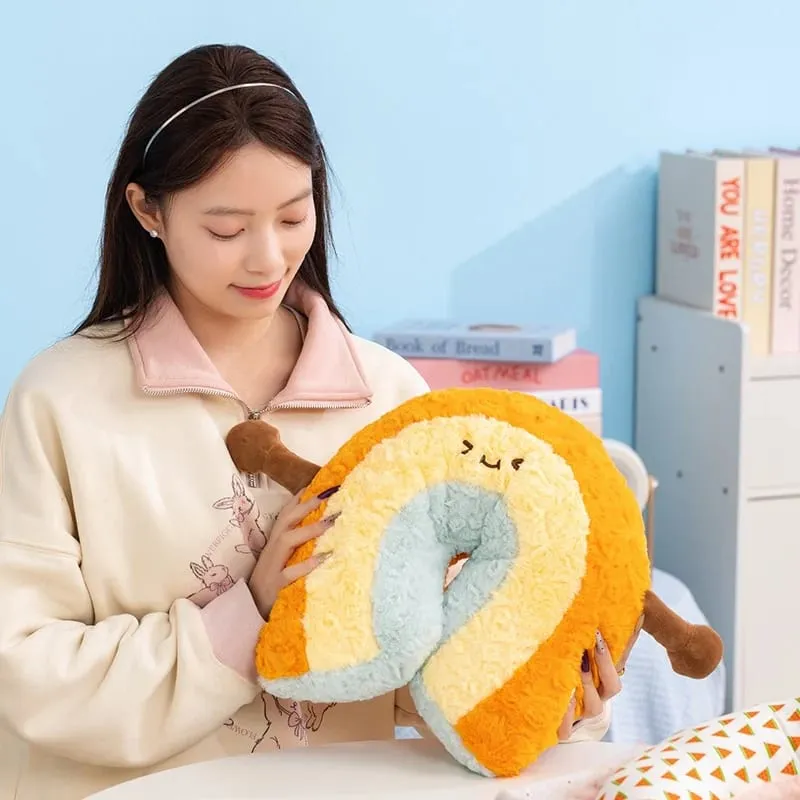Cute Cartoon Rainbow Cloud Pillow Kawaii Stuffed Pillow Soft Filling Home Office Car Sleeping Pillow Backrest Good Gifts — image 4