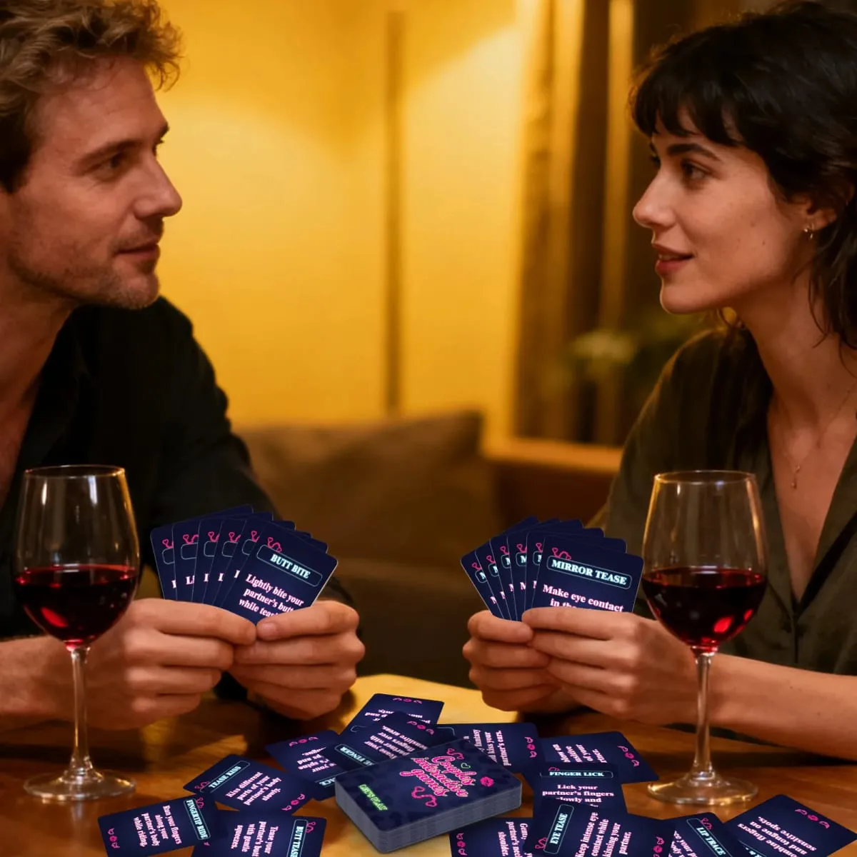 50Pcs Couple Game Cards Interactive Funny Conversation Cards Adults Enhance Relationship Entertainment Card Game Gift — image 2