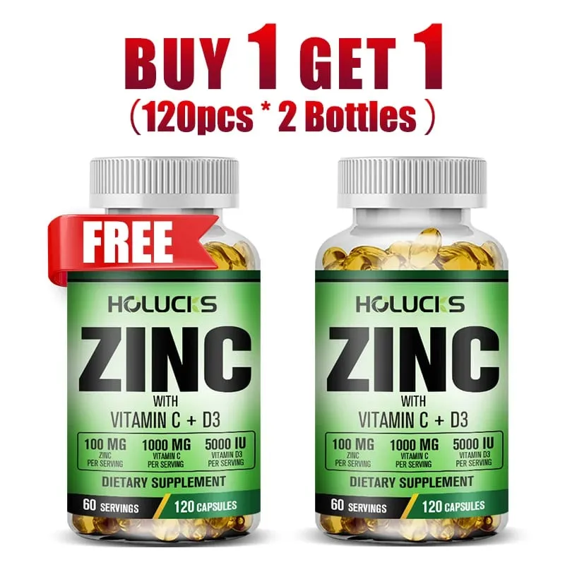 Buy 2 Get 2 Free! Zinc Capsules Support Strong Immunity & Overall Vitality Respiratory Health & Strong Bones Antioxidant — image 10