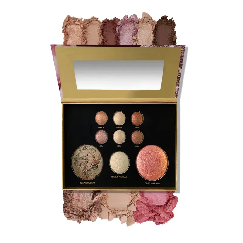 Tuscan Dreams Holiday Baked Starter Kit (4 шт.) — тональная палитра для макияжа для всего лица с кистями ограниченного выпуска