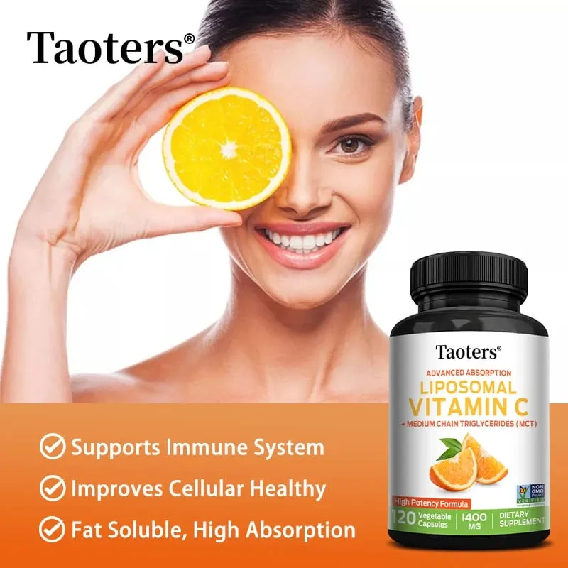 Liposomal Vitamin C 1400 มก. - ส่งเสริมการผลิตคอลลาเจน การสนับสนุนภูมิคุ้มกัน สารต้านอนุมูลอิสระที่มีประสิทธิภาพ