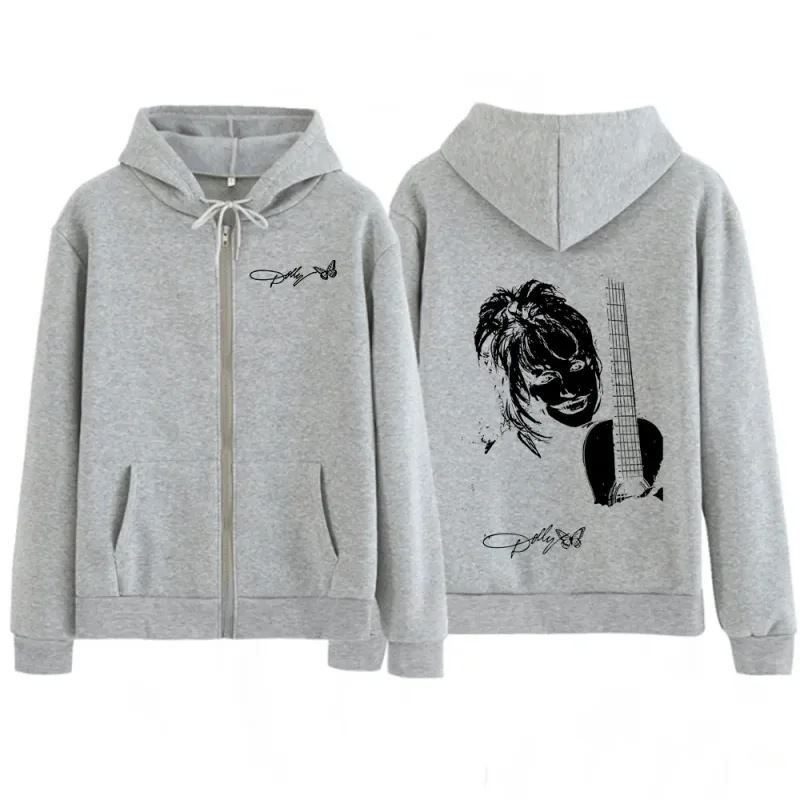 Dolly Parton Country Music Guitar Zipper Hoodies Men Women Fashion Long Sleeve Oversized Zip Up Hooded Sweatshirts Jackets Coats — image 10