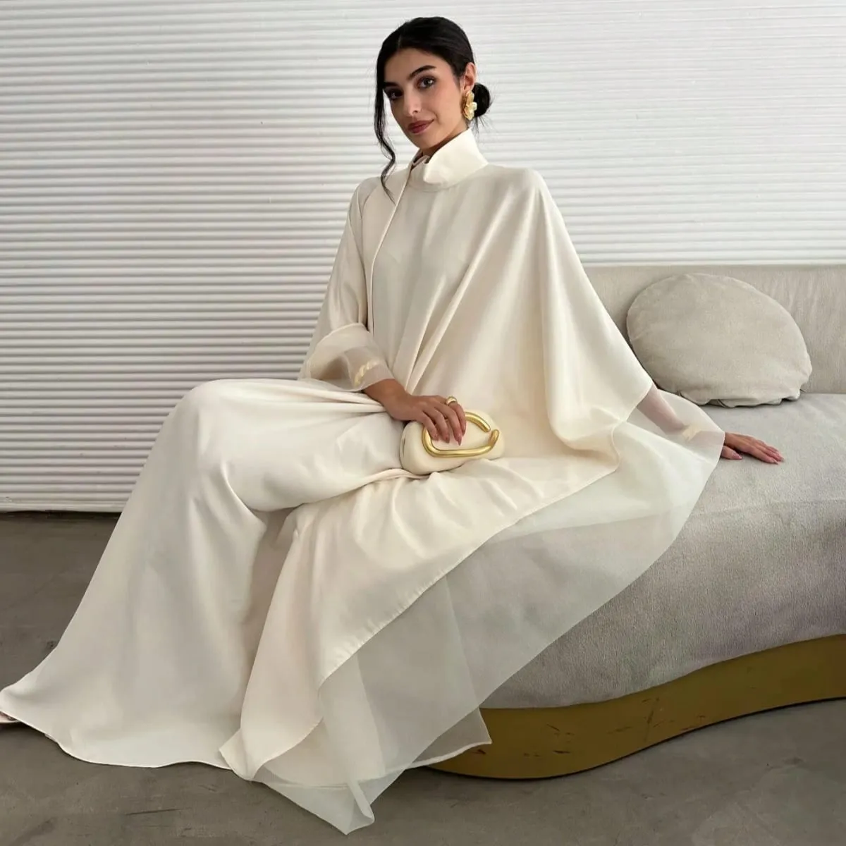 Middle Eastern Abaya Women Elegant Abayas Full Sleeve Loose Pageant Dress Evening Kaftans JilbabsIslamic Traditional Clothing — image 2