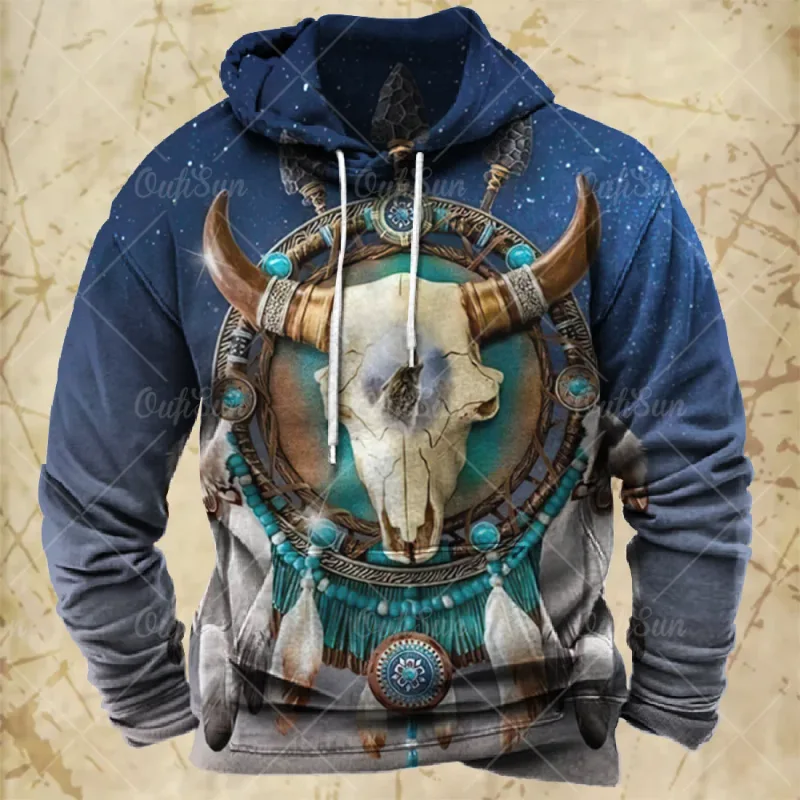 Vintage Hoodie For Men Harajuku 3D Print Autumn Long Sleeve Sweatshirts Oversized Y2k Clothing Men's Hoodies Fashion Streetwear — image 9