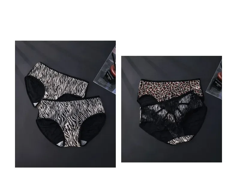 Men's Leopard Zebra Lace Brief 3D Contour Pouch High Rise Underpant High Elastic Sexy Male Underwear Breathable Sports Panties — image 11