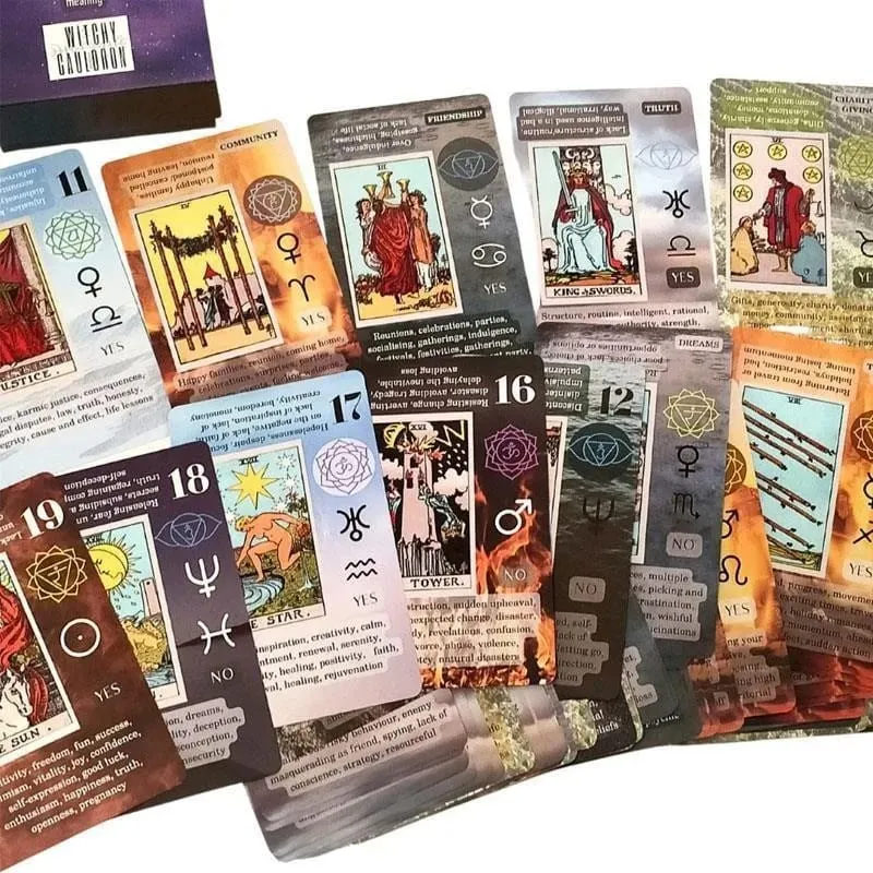 Tarot Cards for Beginners Learning Tarot Deck No Guide Book Needed Tarot Cards with Meanings on Them (Español) 78 Cards Reversed — image 2