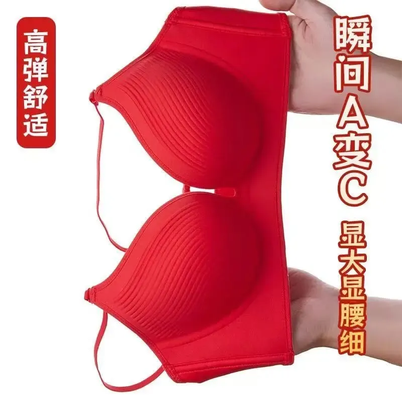 10CM Push Up Bra for Small Breast No Steel Wire Ultra Thick Padded Invisible Seamless Gathers Side Breast Bra Lingerie — image 2