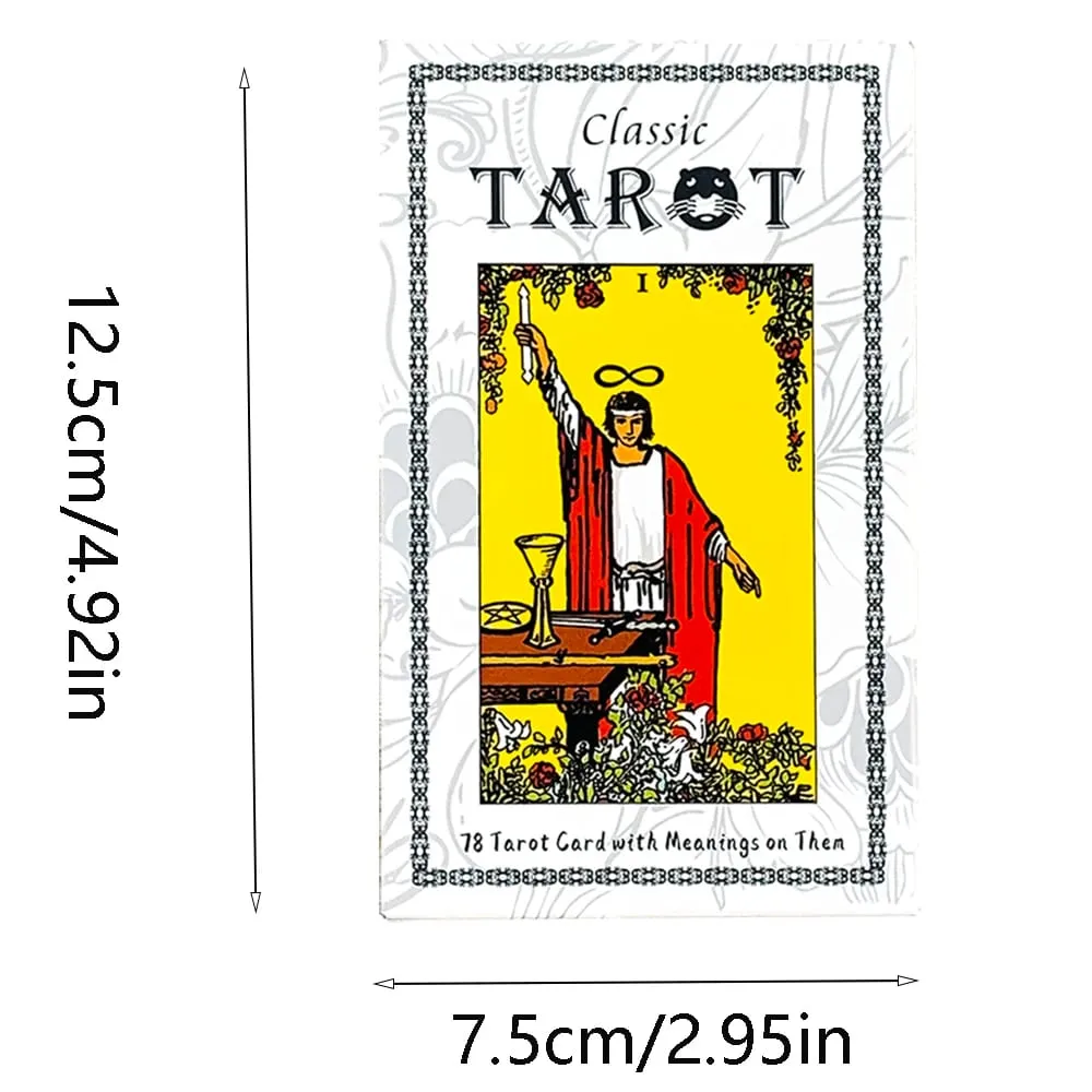 12*7CM Classic Tarot Deck A 78 Tarot Cards with Guidebook English Version Divination Board Games Cards Game for Beginners — image 6