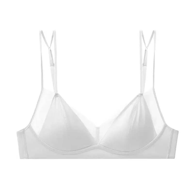 Premium Sexy Leopard Lingerie Kit Wireless Thin French Triangle Cup Comfy Nude Shaping Women Summer Daily Underclothes M-XL Bra
