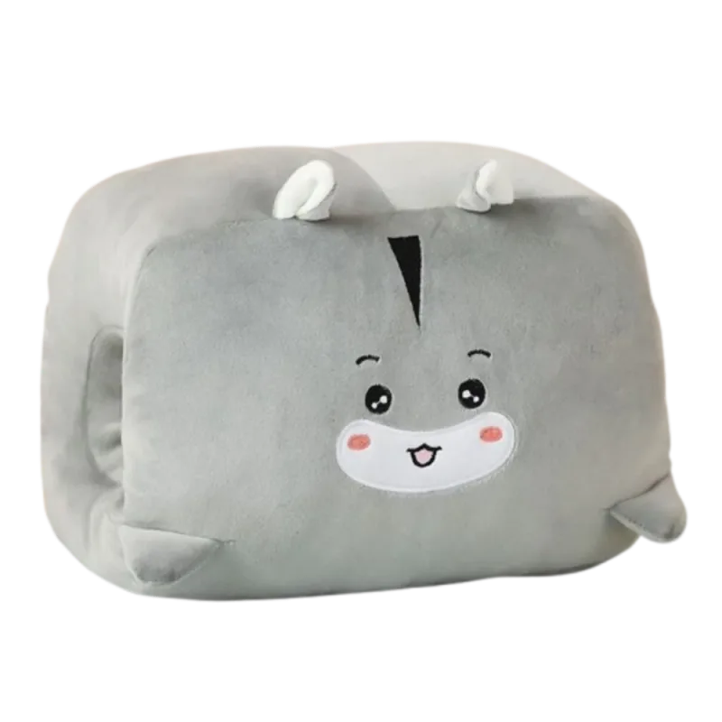 Mainan Mewah Kreatif Bantal Mewah Penghangat Tangan Super Lembut Tetap Hangat Bantal Tidur Siang Kantor Bantal Kartun Hewan Mainan Boneka Kantor — image 12
