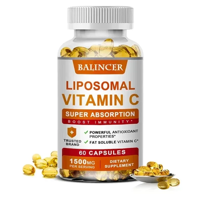 Liposomal Vitamin C Supplement - Easily Absorbed Fat-Soluble Vitamin C Antioxidant Support Immune System Promote Skin Health