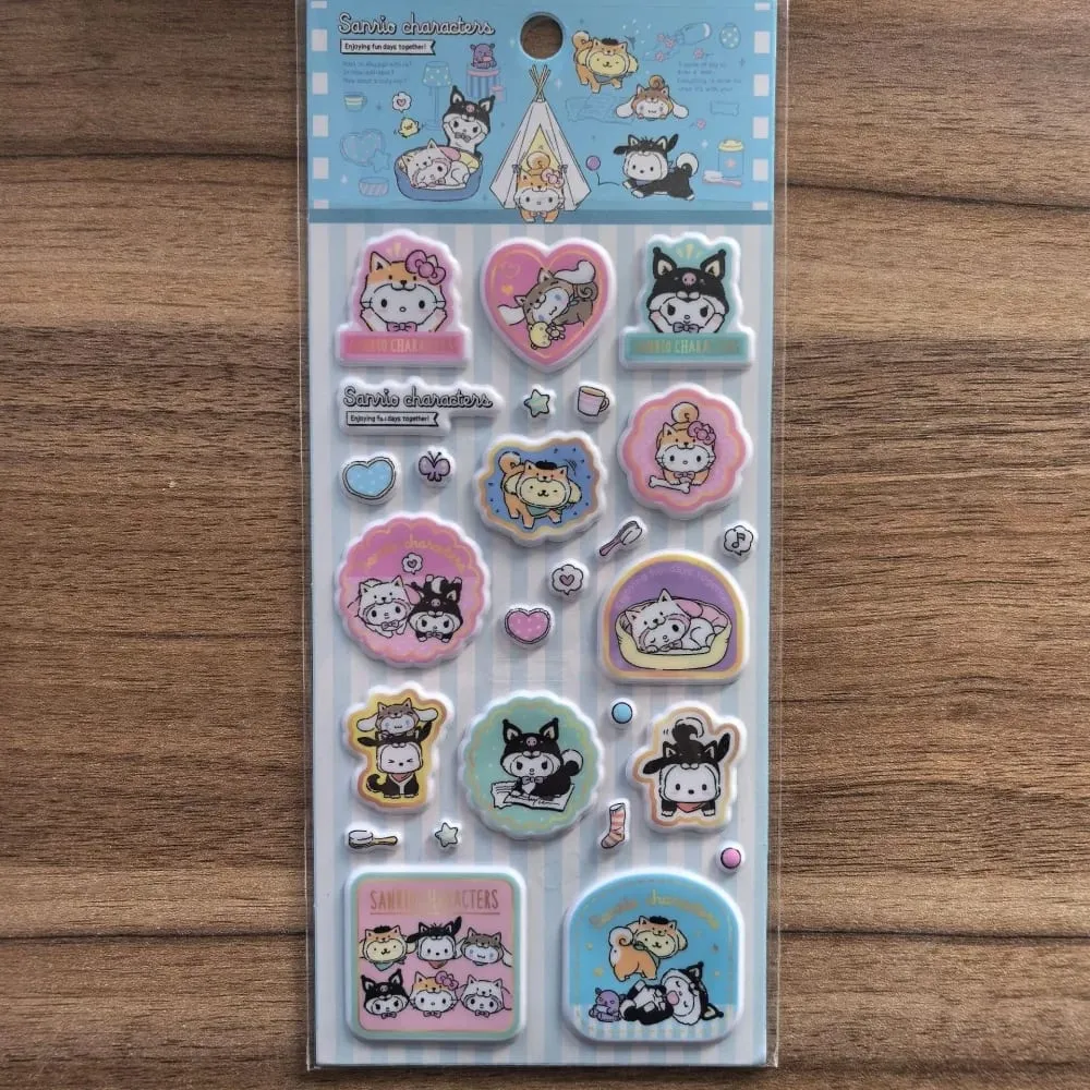 Genuine Sanrio 3D Stickers Toys Cartoon Hello Kitty Kuromi Melody Scrapbook Decor Sticker For Phones Water Mug Notebooks Decals — image 5