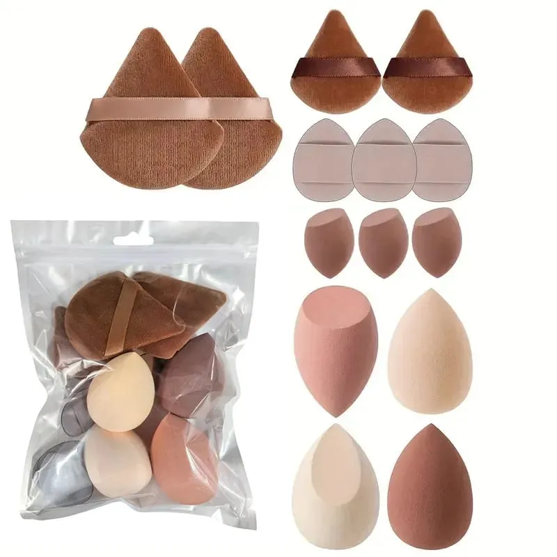 33pcs beauty set makeup kit large and small beauty sponges for flawless makeup application and removal of makeup full set — image 33
