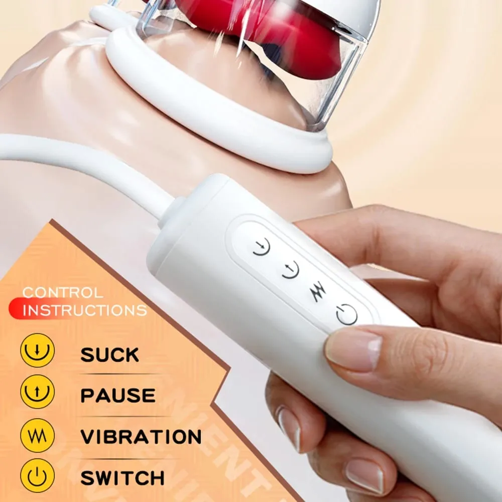 Portable Nipple Licking Sucking Vibrator Female Breast Massager Clitoral Bite Vibrating Sex Toys for Female Masturbation — image 6
