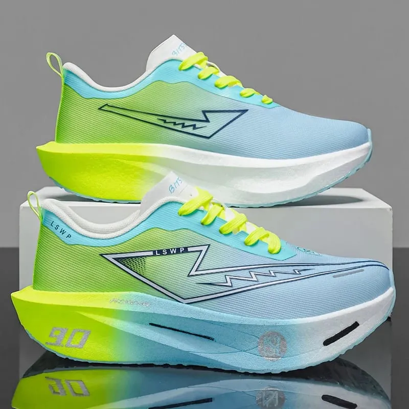 Men Carbon Plate Running Shoes Breathable Athletic Sneakers Shock Absorb Trainers Outdoor Marathon Jogging Women Tennis Shoes — image 3