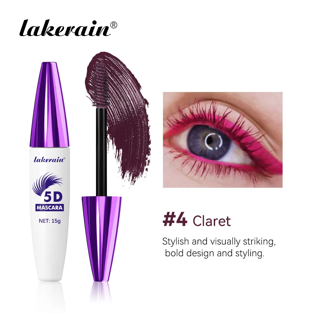 5D Mascara Waterproof Long Lasting Volumizing Curling Lengthening Smudge Proof Colored Eye Make Up Party Festival Cosmetic — image 8