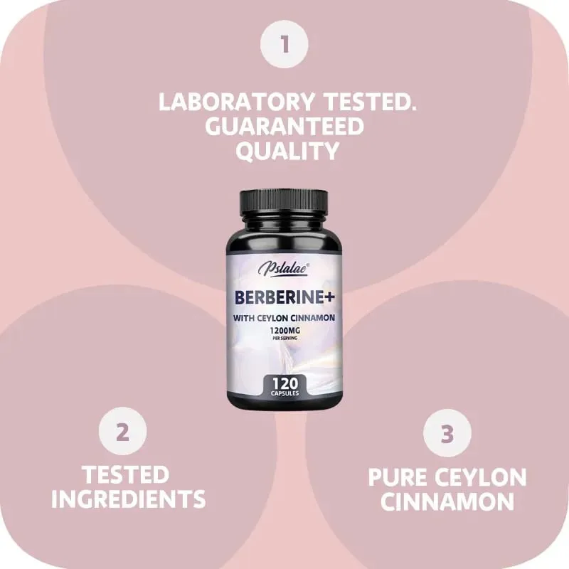 Berberine with Ceylon Cinnamon Capsules - Improve Digestion Supports Cellular Energy Metabolism Promotes Heart and Brain Health — image 5