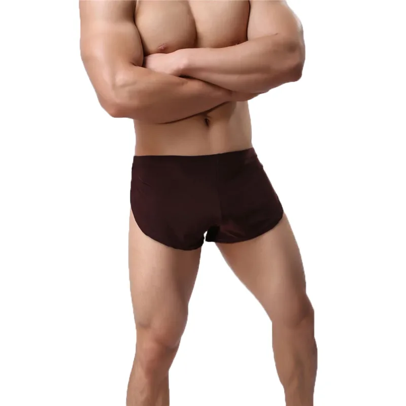 Männliche Höschen Unterwäsche Boxer Atmungsaktive Männer Boxer Pyjamas Side Split Unterhose Cueca Homem Shorts Nachtwäsche — image 6