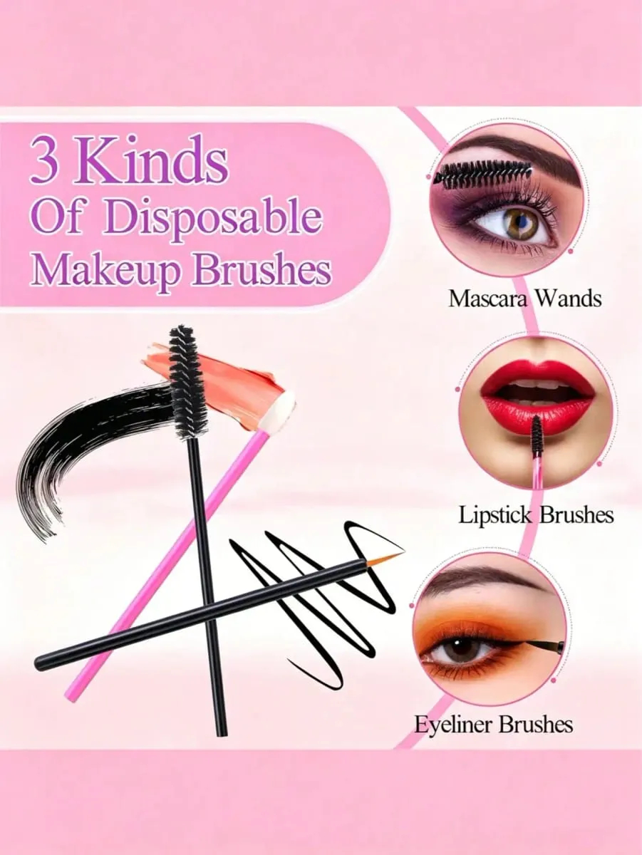 248Pcs Disposable Makeup Tool Set With Storage Box Triangle Makeup Sponges Eyelash Brushes Lip Brushes Eyeliner Brushes — image 5