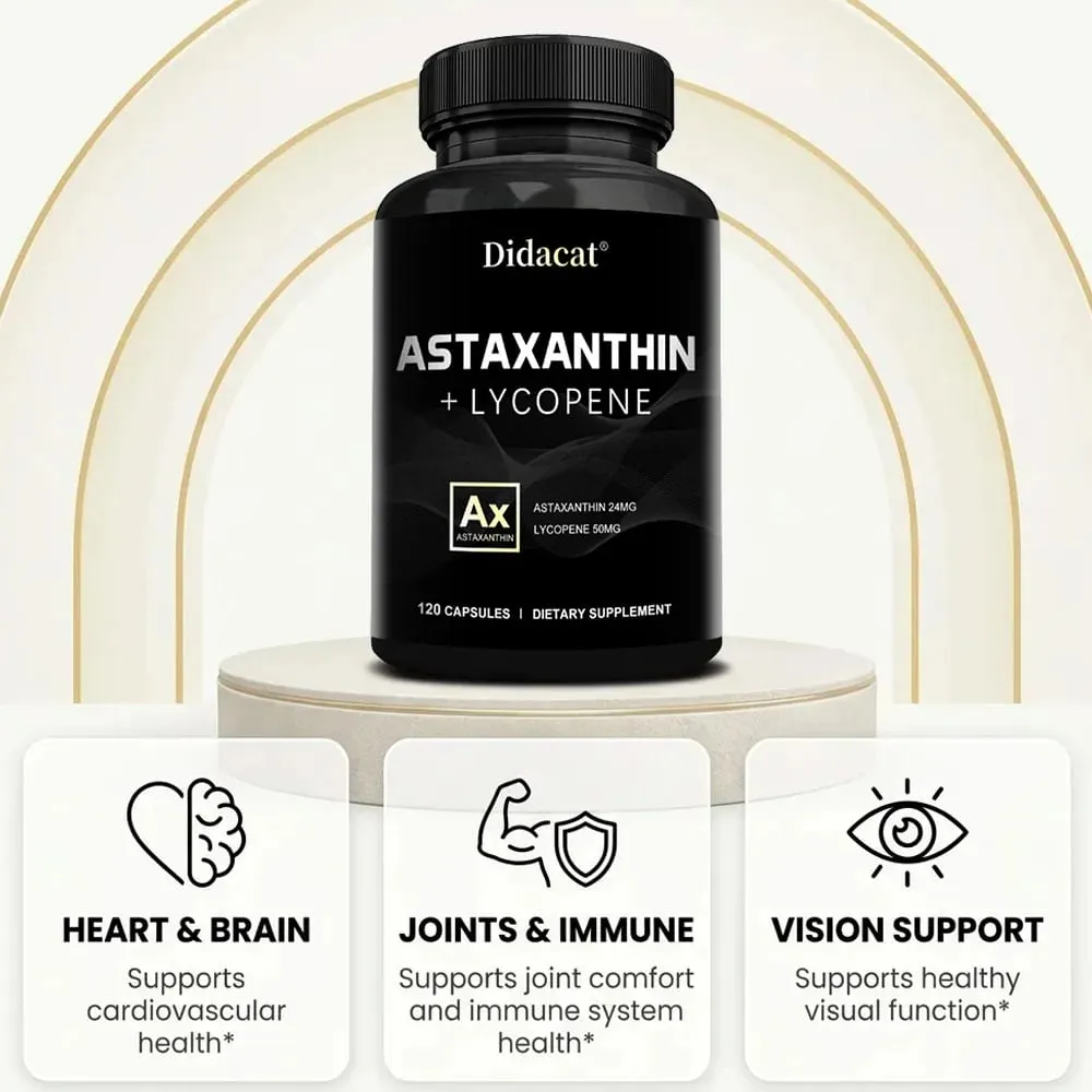 Astaxanthin Supplement for Men and Women | From Haematococcus Pluvialis Microalgae for Eye & Skin Health Support — image 2
