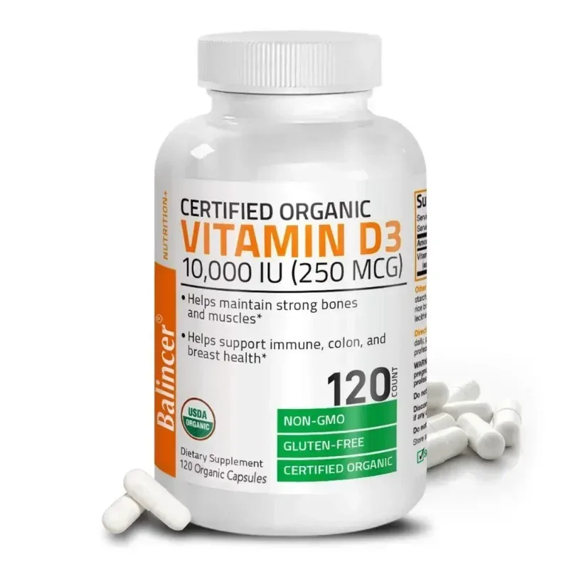 Vitamin D3 - Promotes Healthy Muscle Function and Immune Support Strong Bones and Nervous System Health 120 Capsules — image 9