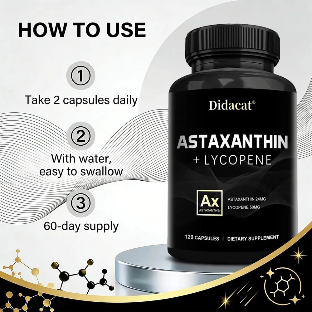 Astaxanthin Supplement for Men and Women | From Haematococcus Pluvialis Microalgae for Eye & Skin Health Support — image 6