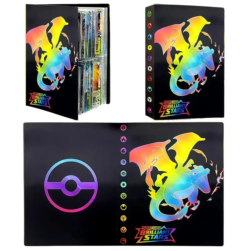 240/540PCS Pok é mon Cards Album Book Pokemon Game Charizard Card Album VMAX GX EX Holder Collection Binder Folder Kids Toy Gift — image 14