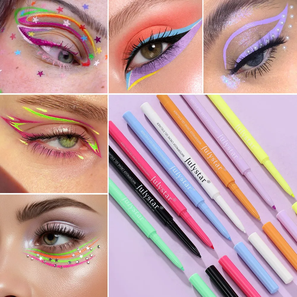 1PC White Matte Eyeliner Gel Pen Long Lasting Waterproof Eye Liner Pencil Mabilis na pagkatuyo Hindi-smudge Eye Makeup para sa mga Babaeng Cosmetics — image 3