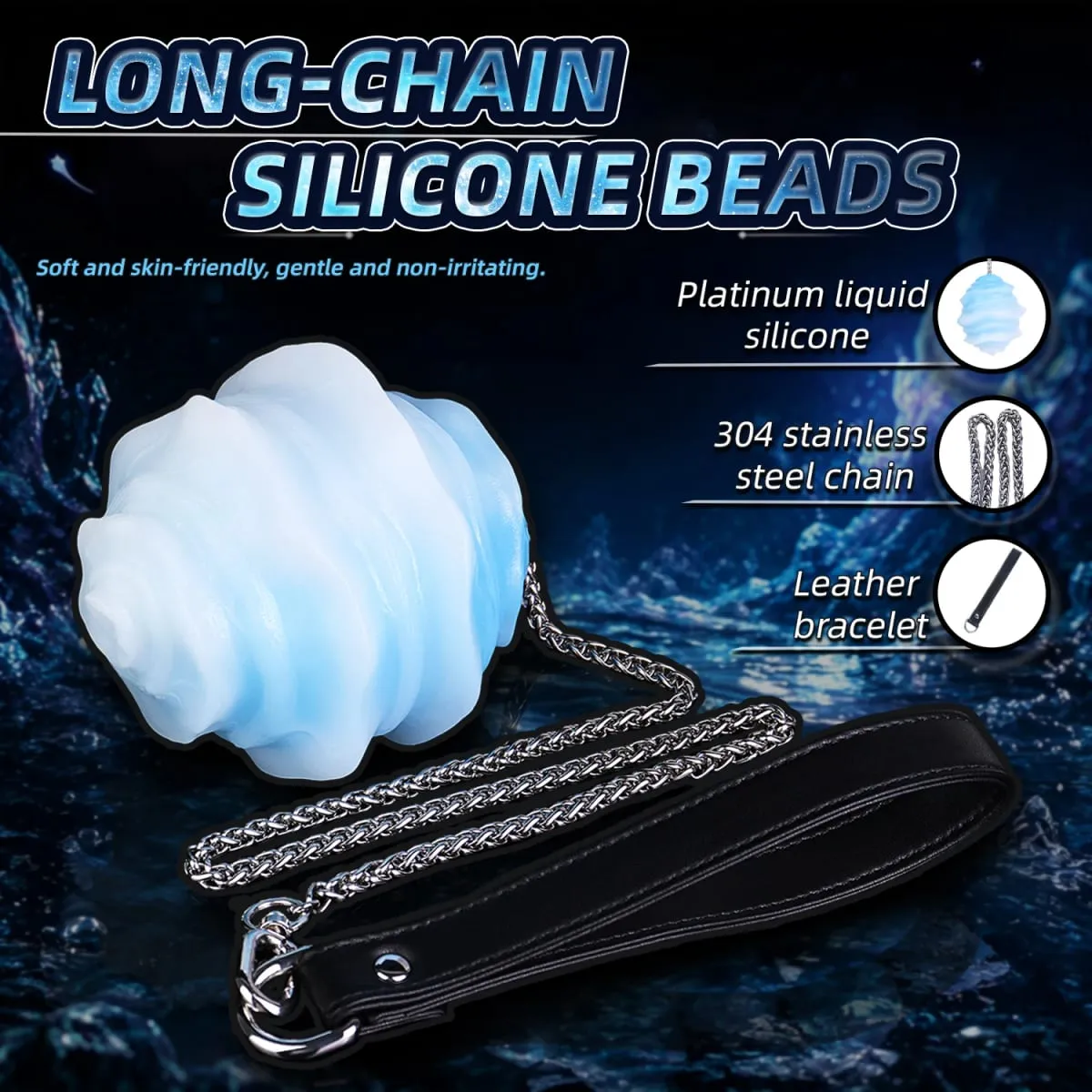 Fantasy Egg Toys With Long Chain Platinum Silicone Anal Plug Eggs Vaginal Balls Sex Toy For Adult Women Men Couple Flirting — image 5