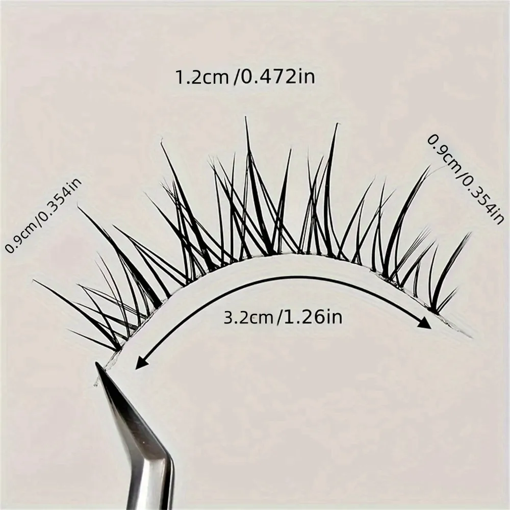 5 pares de extensiones de pestañas onduladas de tallo transparente: reutilizables, fáciles de aplicar, aspecto natural que mejora la apariencia de los ojos. — image 3