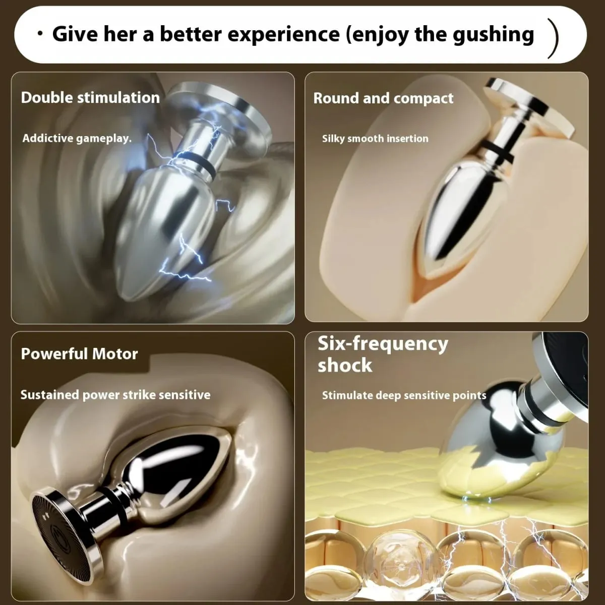 Electroshock Anal Vibrator Microcurrent Stimulation Remote Vibrating Butt Plug Prostate Massager Adult Women Men Anal Sex Toys — image 6