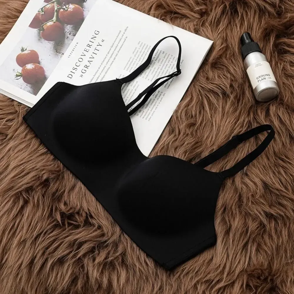 Soft Comfort Wireless Bra Breathable Fabric Elastic Material Push Up Bra Thin Cup Non-Wire Seamless Bra Lingerie Beauty — image 8
