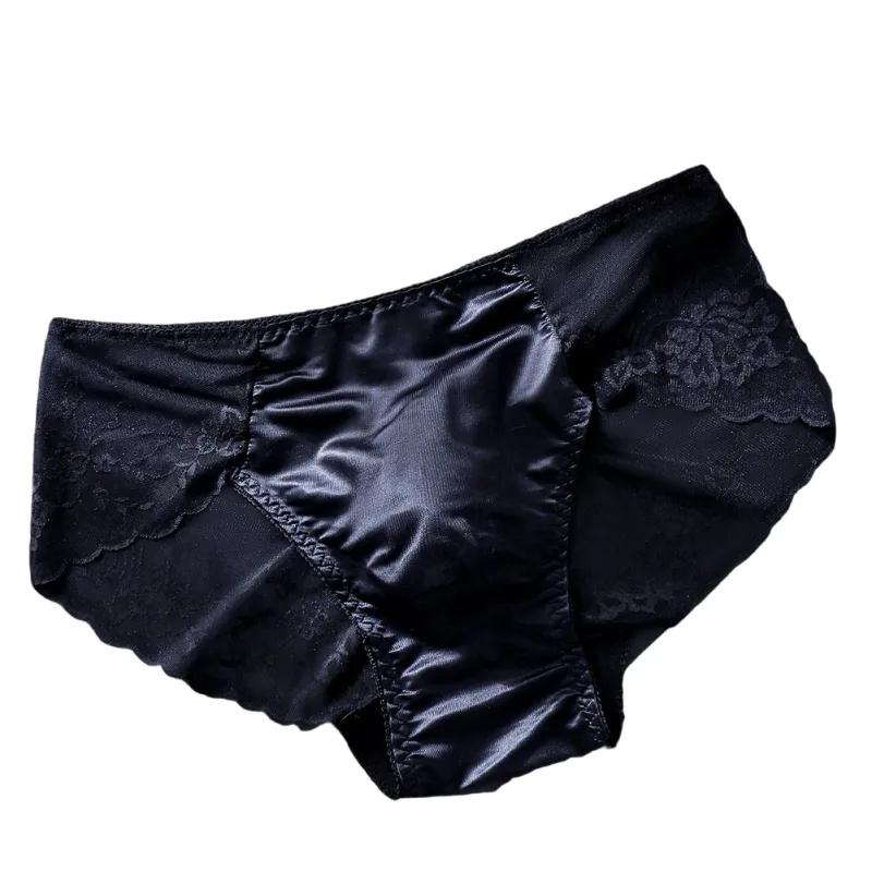 1pc Men Lace Seamless Ice Silk Briefs Ultra-thin Underwear 3D Bulge Pouch Low Waist Gay Panties Breathable High Elastic Lingerie — image 6