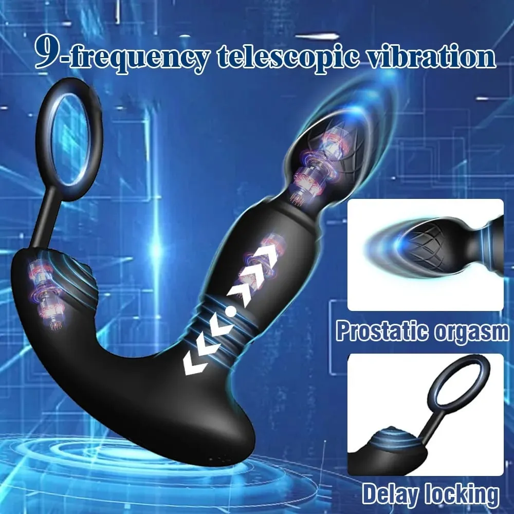 APP Control Vibrator for Men Male Thrusting Vibartor Prostate Massager Delayed Ejaculation Cork Ring Butt Plug Sex Toy for Adult — image 2