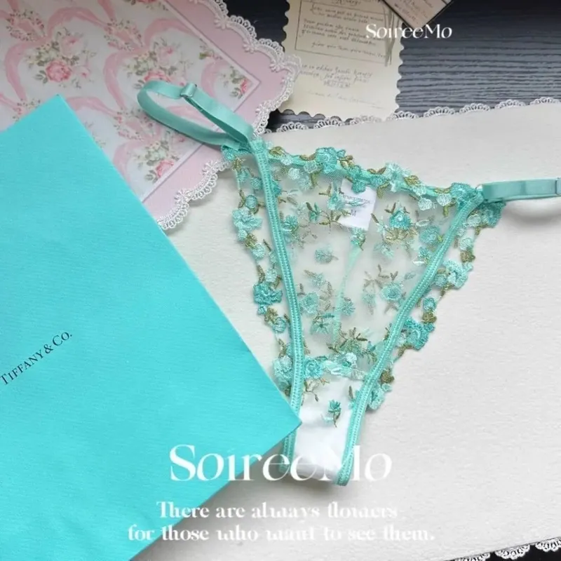 French Sheer Floral Lingerie Set Ultra Thin Sexy See Through Bralette with Soft Underwire & Women Large Bust Support S-XL MOYISU — image 15