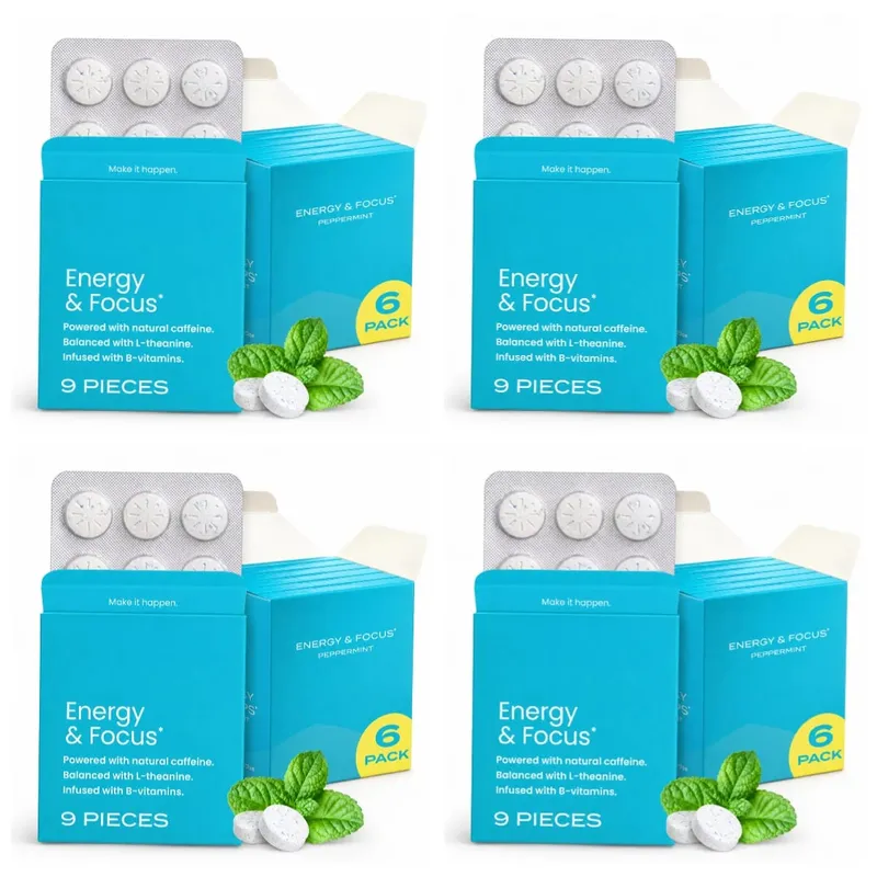 L-Theanine Chews Supplement Supports Natural Alertness Relaxation Peppermint Flavor Vegan Gluten Free — image 11