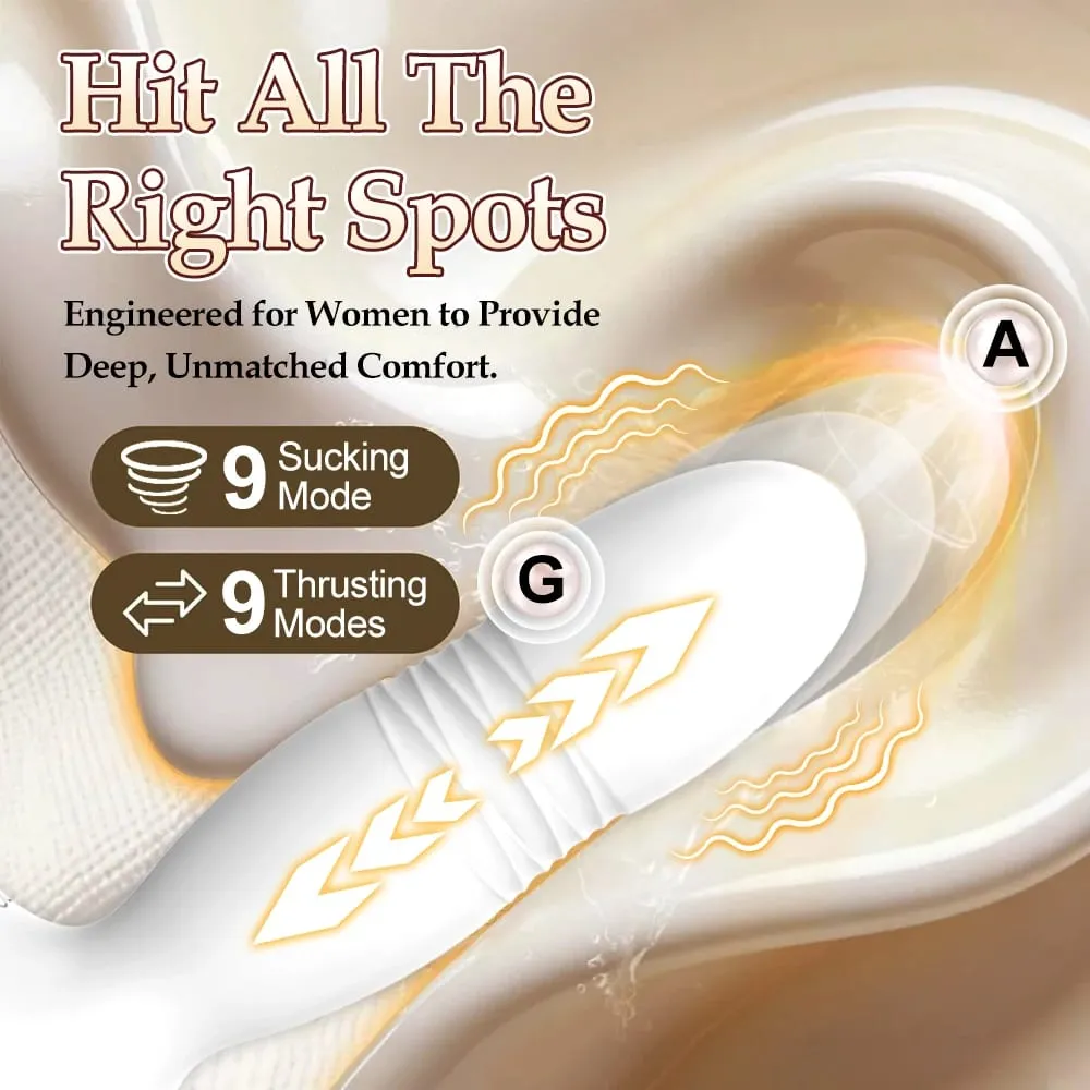 APP Vibrator Thrusting G Spot Vibrators & 9 Sucking Modes for Clitoral Nipple Stimulation Anal Sex Toys for Women Adult Sex Toy