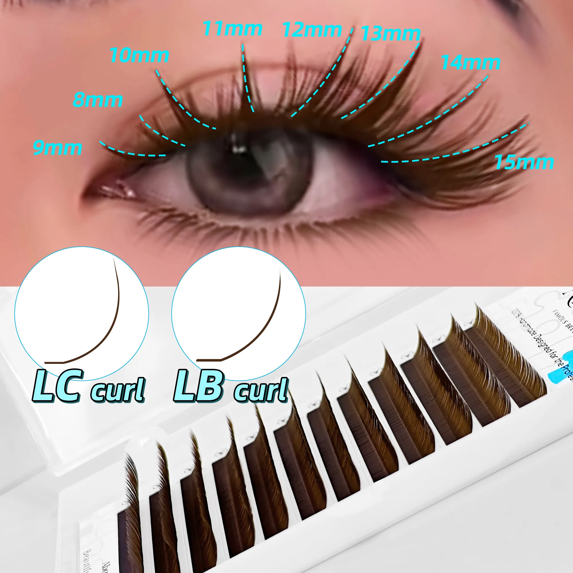 Abonnie LC LB Eyelashes Burgundy Lashes Comic Lash Map Bown Eyelash Extensions Classic Eyelashes Foxy Eye Lashes Cherry Lashes — image 5