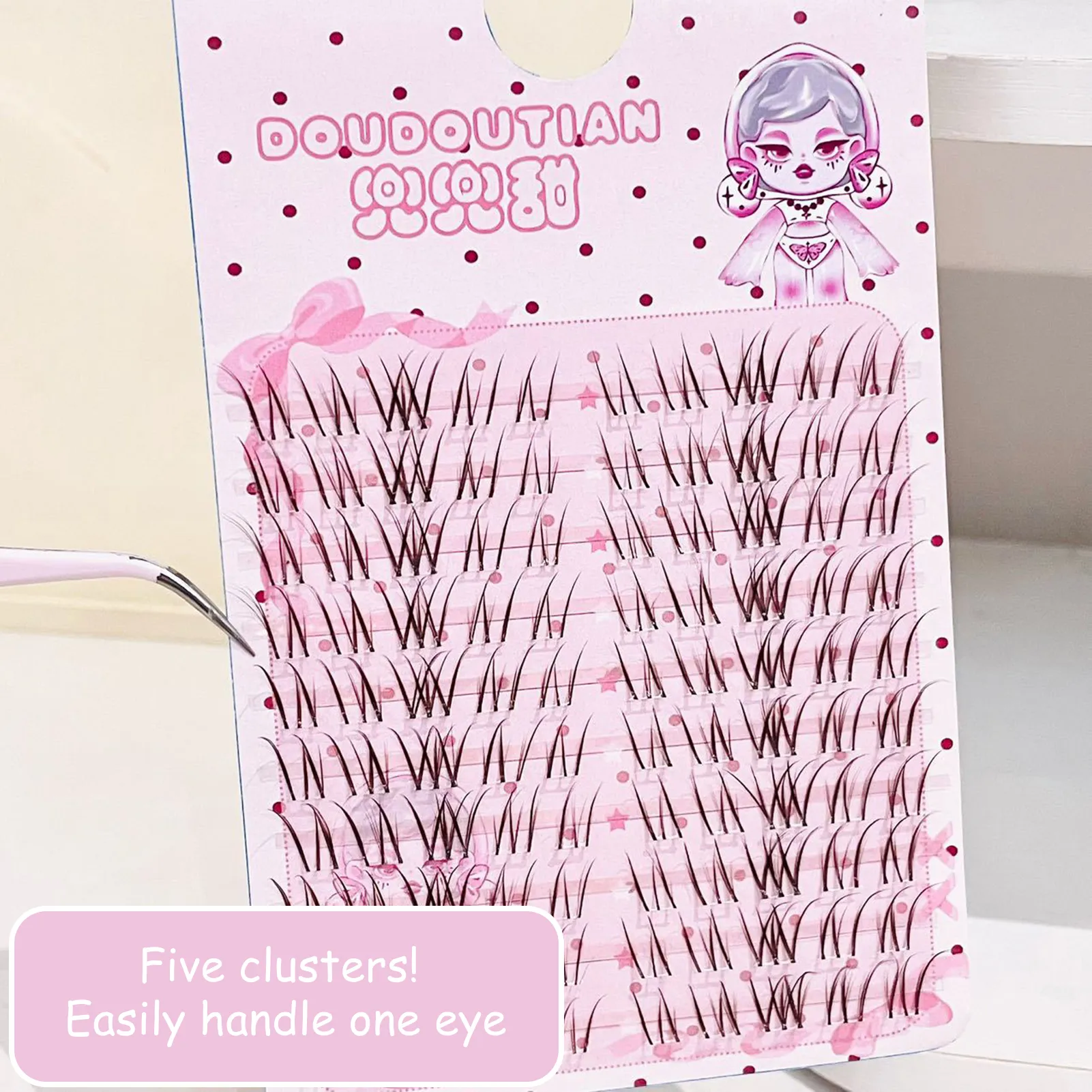 Pestañas postizas marrones dulces, 3/10 filas, Manga de aire esponjosa Natural, extensiones de pestañas postizas de estilo coreano, maquillaje de ojos perfecto — image 6