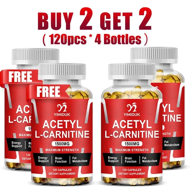 Buy 2 Get 2 Free! Pure Acetyl L-Carnitine Capsules Support Enhances Mental Clarity Mood & Learning Ability Cognitive Function — image 12