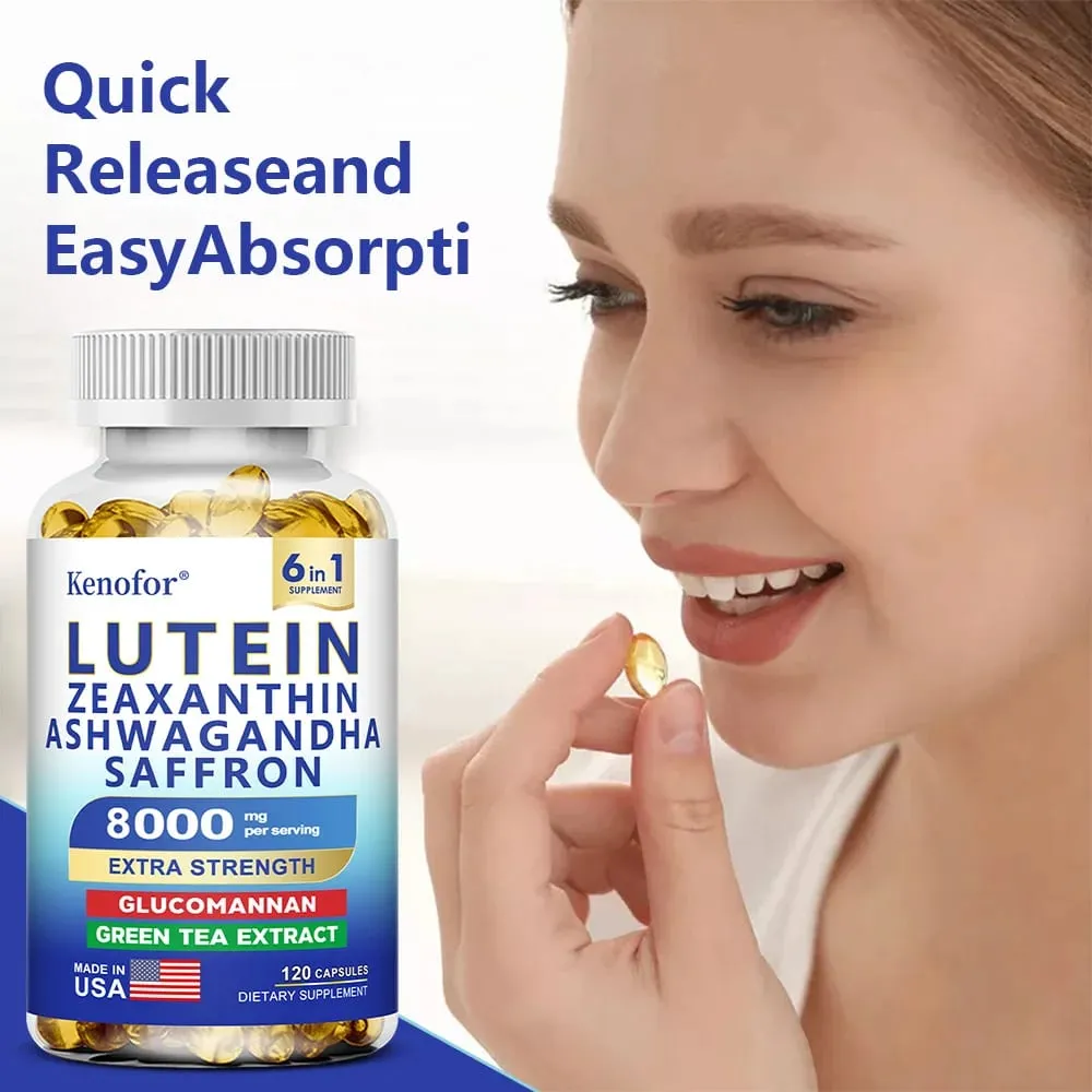Lutein & Zeaxanthin Supplement 8000 Mg Eye Vitamins with Saffron for Adults Eye Health Supplement To Support Vision and Eyes — image 6