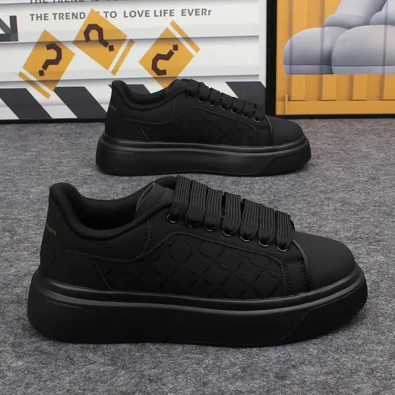 Men's Shoes 2025 Autumn Comfortable Platform Casual Sports Shoes Thick Soled Lace Up Anti Slip Outdoor Fashion PU Leather Shoes — image 8